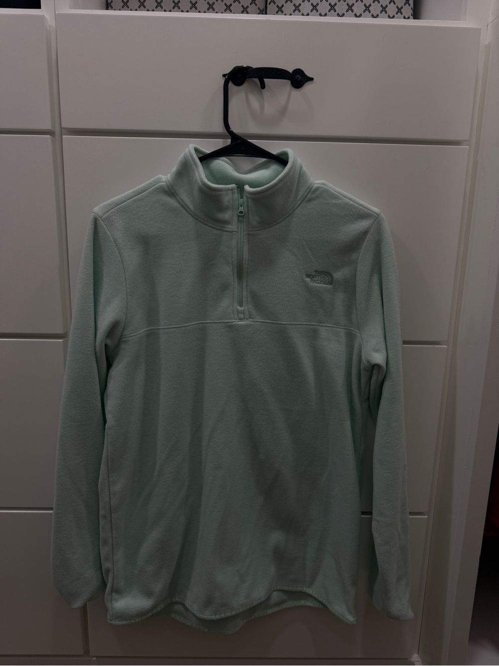 The North Face Women's Mint Green Half-Zip Fleece Pullover